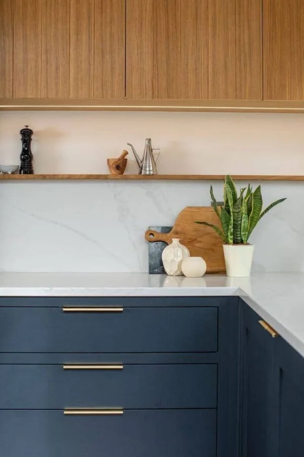 Premium veneer finish kitchen with Blum hardware — Kraftline, Pune